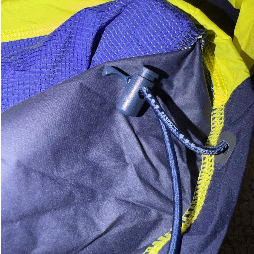 Greyson Colorblock Trailwolf Jacket Men Large Yellow Blue Ripstop Windbreaker - Picture 11 of 12